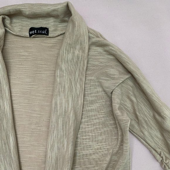 Wet Seal Tan Short Sleeve Cardigan, S - Picture 2 of 4